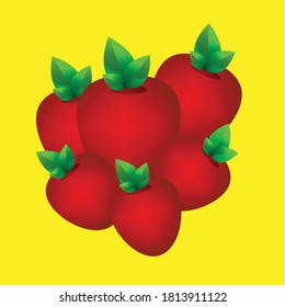 The Cute Apple Fruit Illustration 