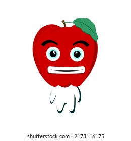 cute and cute apple fruit vector