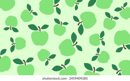 Cute apple fruits pattern background vector design