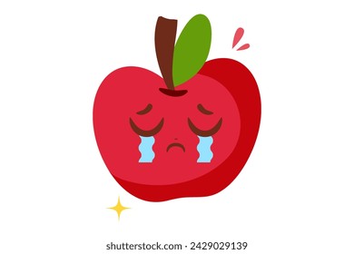 Cute Apple Funny Sticker Design