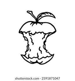Cute Apple Hand Drawing Illustration