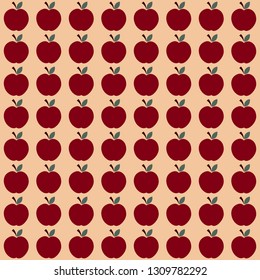 Cute apple pattern. Seamless vector illustration with abstract apples for textile and scrapbook paper