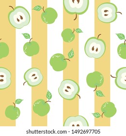 Cute apple pattern. Seamless vector illustration with abstract apples for textile and scrapbook paper