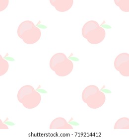 Cute apple seamless pattern