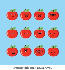 cute Apple set vector designs