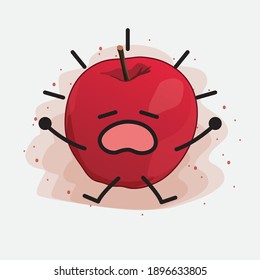 Ilustración de caracteres de vectores de Apple pequeños en fondo aislado