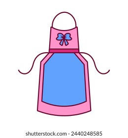 Cute apron cartoon, digital art illustration