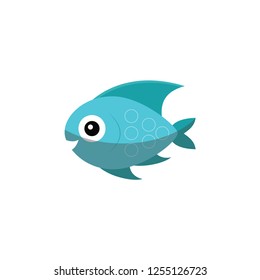 cute aquarium fish vector