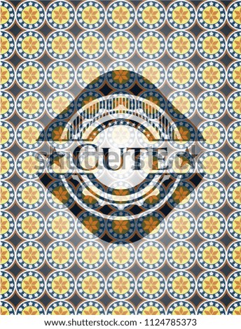 Cute arabesque emblem. arabic decoration.