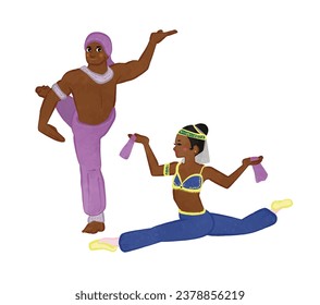 Cute arabic dance pair of ballet nutcracker