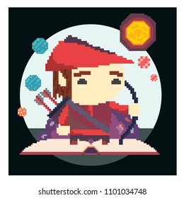 Cute Archer Pixel Art