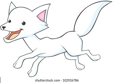 Cute Arctic Fox Cartoon