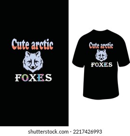 cute arctic foxes stylist t shirt for men and woman