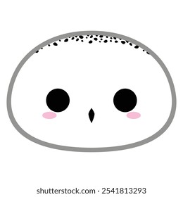 Cute Arctic Owl with white feather