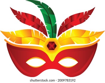 Cute Ardi Gras Mask vector art and illustration