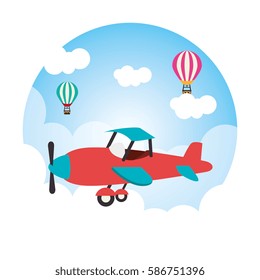 Cute Ariplane Flying Icon