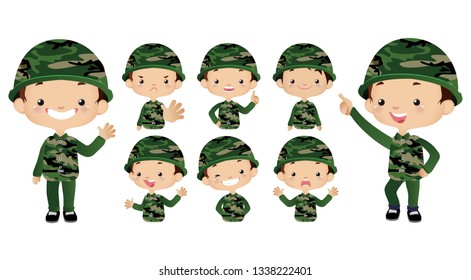 Cute army set