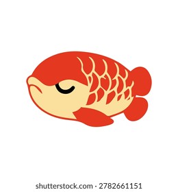 Cute arowana fish cartoon