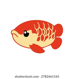 Cute arowana fish cartoon