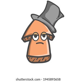 Cute Arrow Character Mascot Flat Cartoon Emoticon Vektordesign Illustration