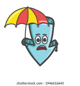 Cute Arrow Character Mascot Flat Cartoon Emoticon Vector Design Illustration
