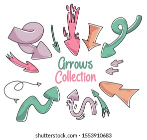 Cute arrow collection doodle design