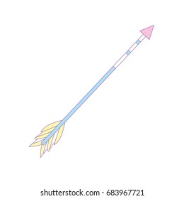 cute arrow element with ornamental design