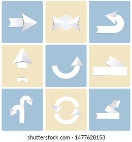 Cute Arrow sign icon set