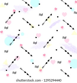  Cute arrows background for Valentine's Day.