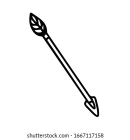 Las flechas de amor del doodle cutáneo para el arco.  Ilustración vectorial dibujada a mano. Dulce para tarjetas de felicitación, carteles, pegatinas y diseño del día de San Valentín. Aislado sobre fondo blanco