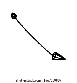 Cute arrows for the bow. Hand drawn vector illustration. Element for greeting cards, posters. Isolated on a white background, doodle.