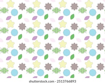 cute art flower pattern design