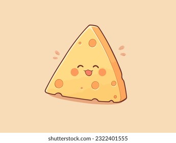 Una linda obra de arte de una lona de queso sonriendo