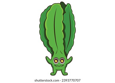 Cute Arugula Character Design Illustration