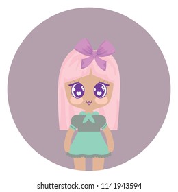 cute asian girl design