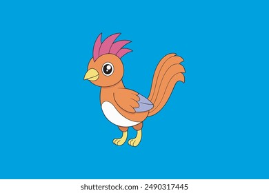 Cute Asian Sha Bulbul bird cartoon vector artwork, perfect for digital products and graphic design files.