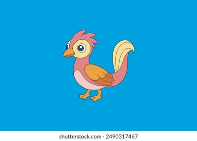 Cute Asian Sha Bulbul bird cartoon vector artwork, perfect for digital products and graphic design files.