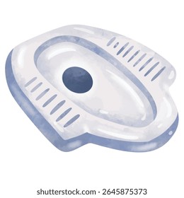 Ilustração do desenho animado do banheiro de agachamento asiático bonito em estilo de pintura de aquarela, clip art do banheiro, clip art do banheiro, clip art do banheiro, gambar jamban kakus