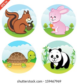 Cute Assorted Animal Clipart (VECTOR)