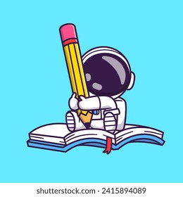 Escritura Astroanut Cuta En El Libro Con Vector De Dibujos A Lápiz
Ilustración de iconos. Concepto de icono de educación científica aislado
Vector Premium. Estilo de dibujo plano