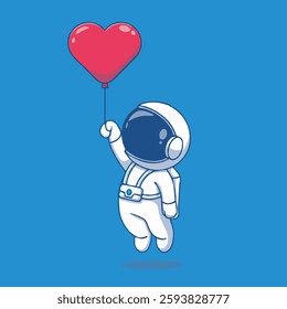 Cute astronaut balloon vector children's illustration Q edition vector cartoon illustration