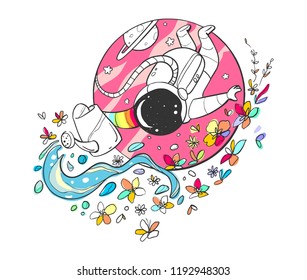 cute astronaut cartoon
