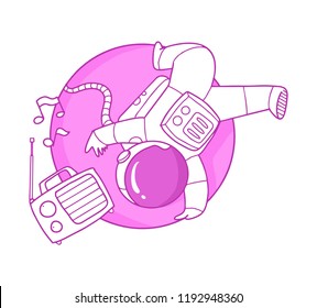 cute astronaut cartoon