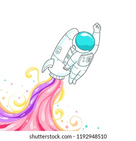 cute astronaut cartoon