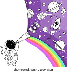 cute astronaut cartoon