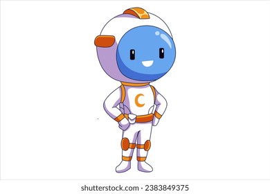Cute Astronaut Cartoon Character Design