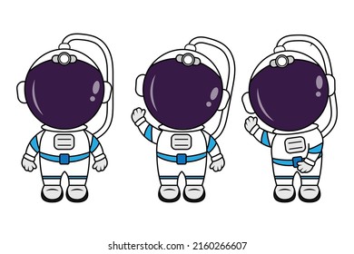 cute astronaut cartoon character graphic