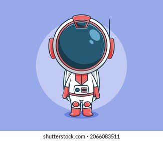 A cute astronaut cartoon illustration