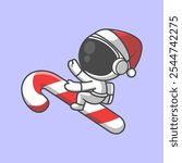 Cute Astronaut cartoon illustration. Study icon concept. Flat cartoon style