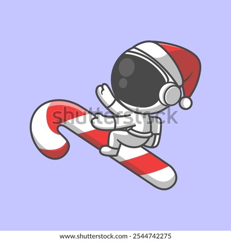 Cute Astronaut cartoon illustration. Study icon concept. Flat cartoon style